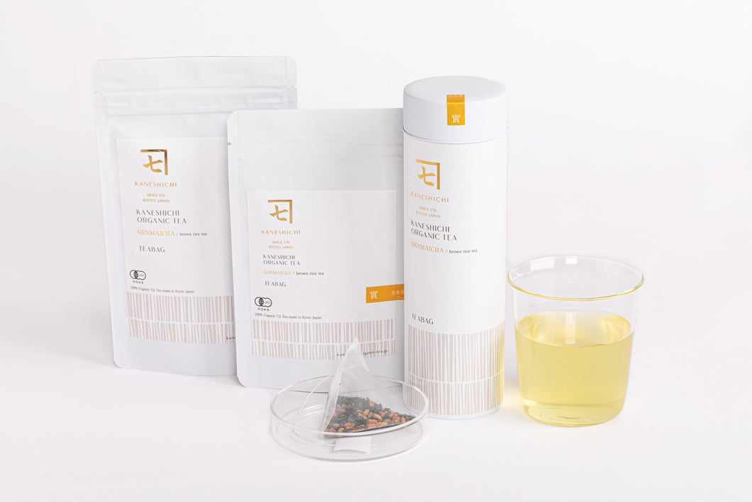 實 –MINORU– [Organic GENMAICHA —brown rice tea] / Type of Tea Bags